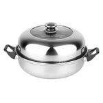 Multi Function Stainless Steel Steamer Cookware 28cm Saucepan Pot Kitchen Tool